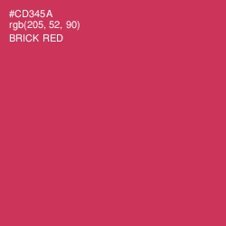 #CD345A - Brick Red Color Image